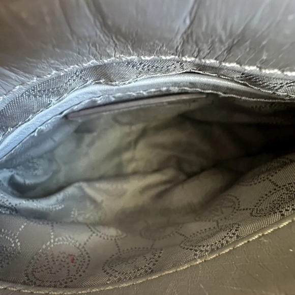 Michael Kors Fulton Black Gray MK Signature Small Crossbody Bag Handbag Purse - Picture 7 of 7